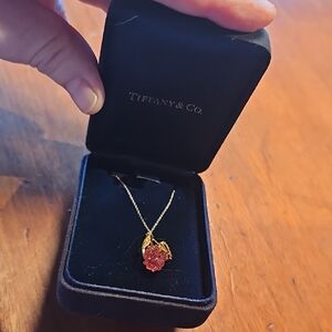 Tiffany Carved Tourmaline 18k Necklace